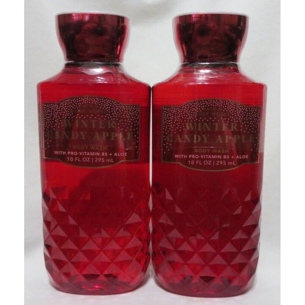 WINTER CANDY APPLE Bath & Body Works Body Wash 10 fl oz x 2